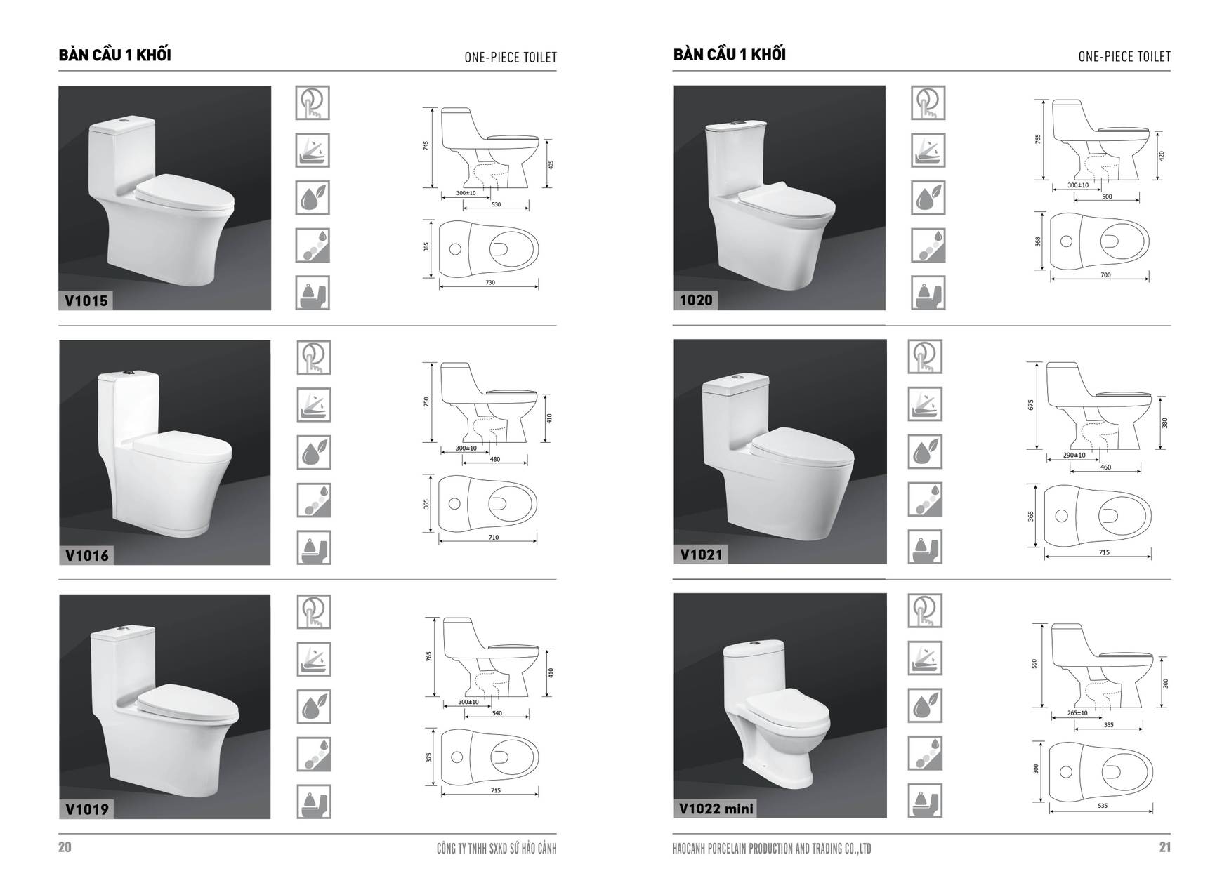 Bảng giá và Catalogue Thiết bị vệ sinh Hảo Cảnh HC mới nhất 2025 /Page 10